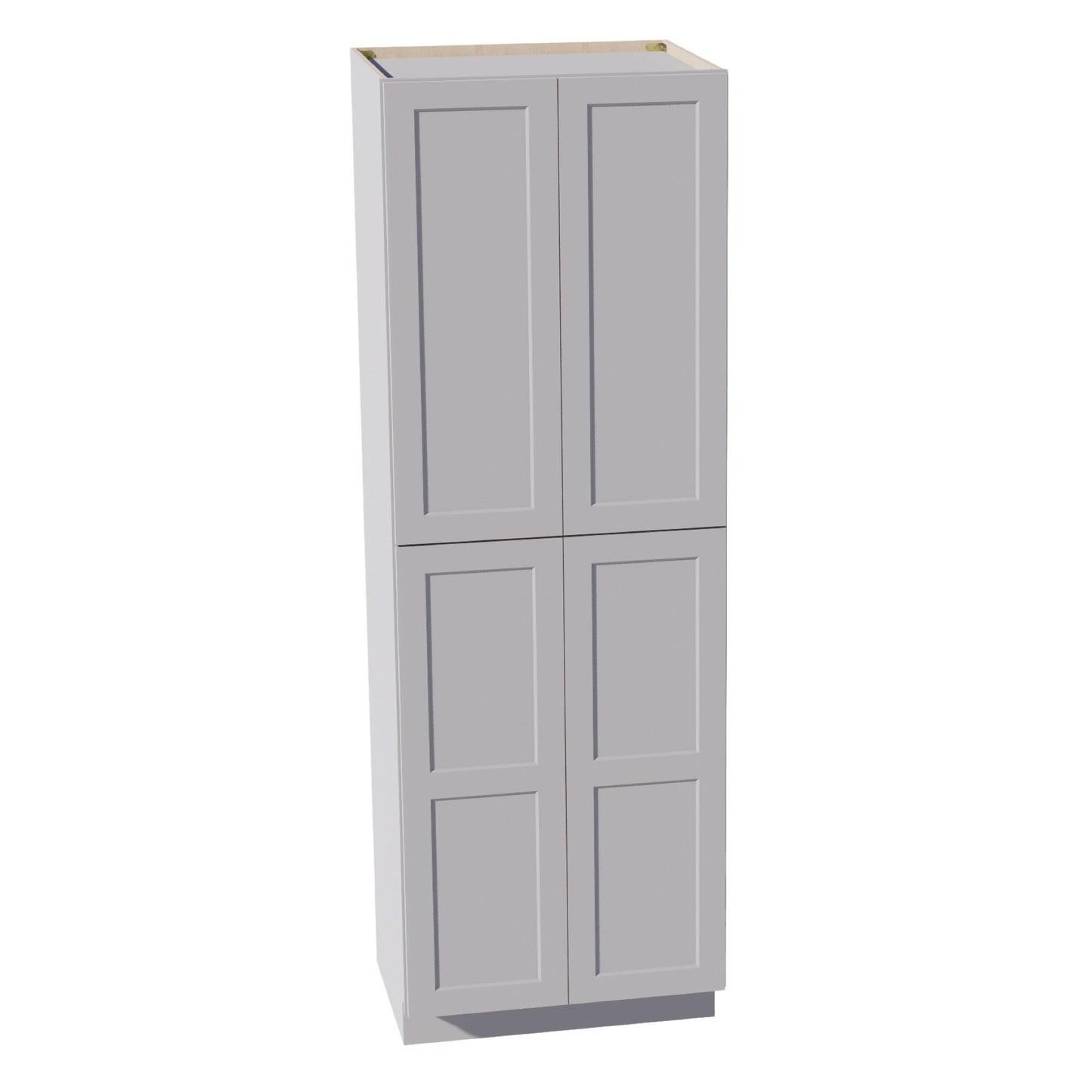 HA-TP3090: Ash Gray Shaker 30"W x 90"H x 24"D 4 Door & 5 Shelves Tall Shelf Pantry Cabinets