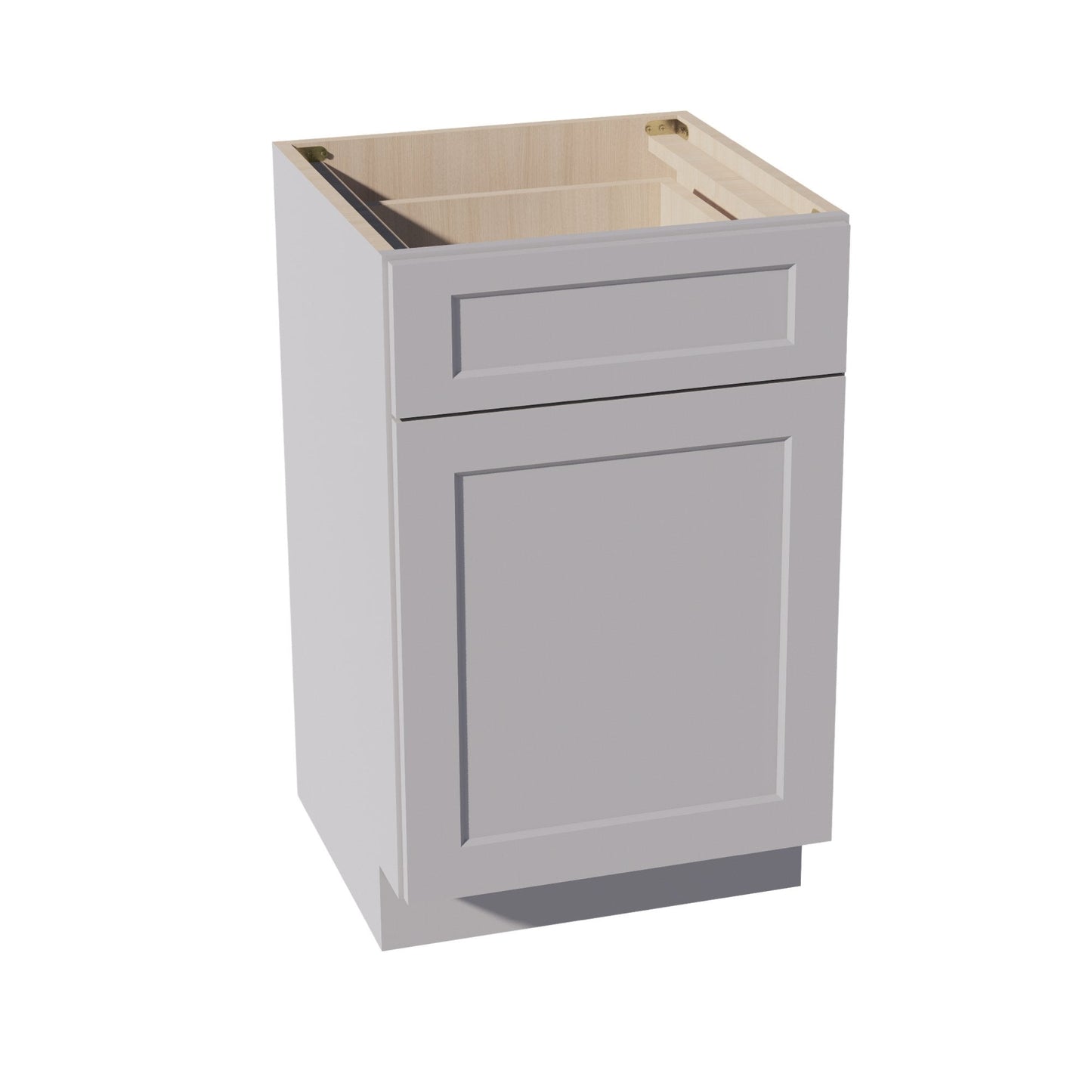 HA-VB2121: Ash Gray Shaker 21"W x 34-1/2"H x 21"D 1 Door & 1 Drawer Single Door Vanity Base Cabinets