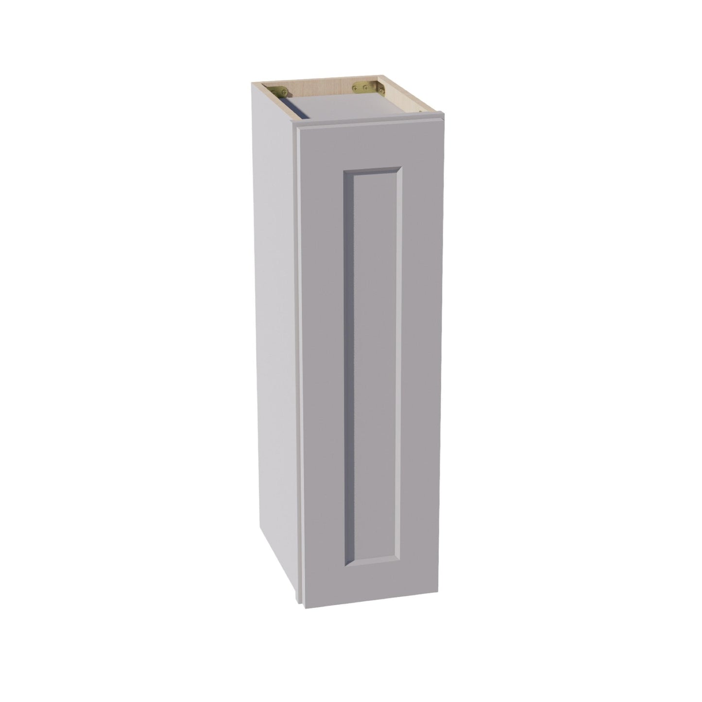 HA-W0930: Ash Gray Shaker 09"W x 30"H 1 Door & 2 Shelves Standard Wall Cabinet