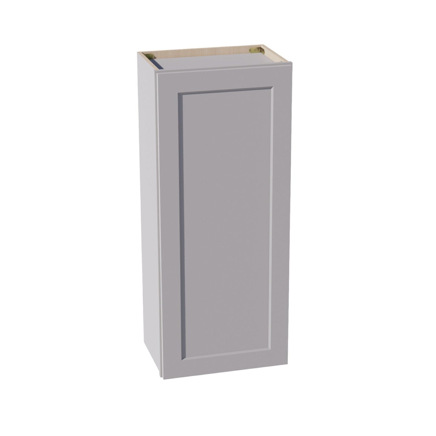 HA-W1842: Ash Gray Shaker 18"W x 42"H 1 Door & 3 Shelves Standard Wall Cabinet