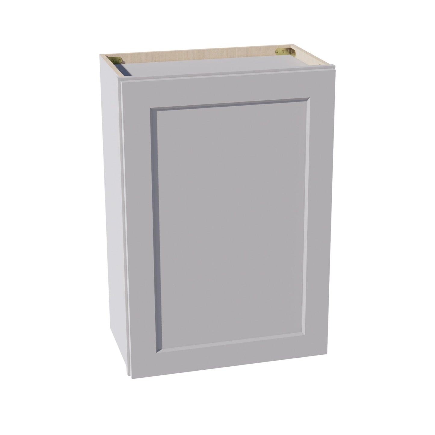 HA-W2130: Ash Gray Shaker 21"W x 30"H 1 Door & 2 Shelves Standard Wall Cabinet