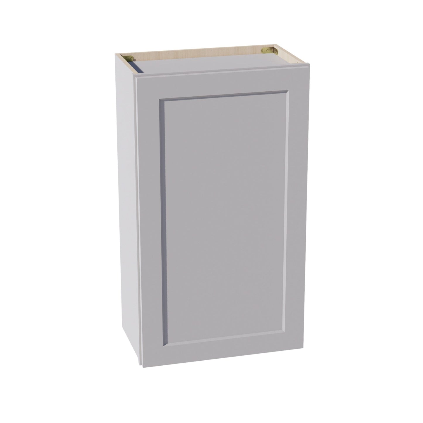 HA-W2136: Ash Gray Shaker 21"W x 36"H 1 Door & 2 Shelves Standard Wall Cabinet