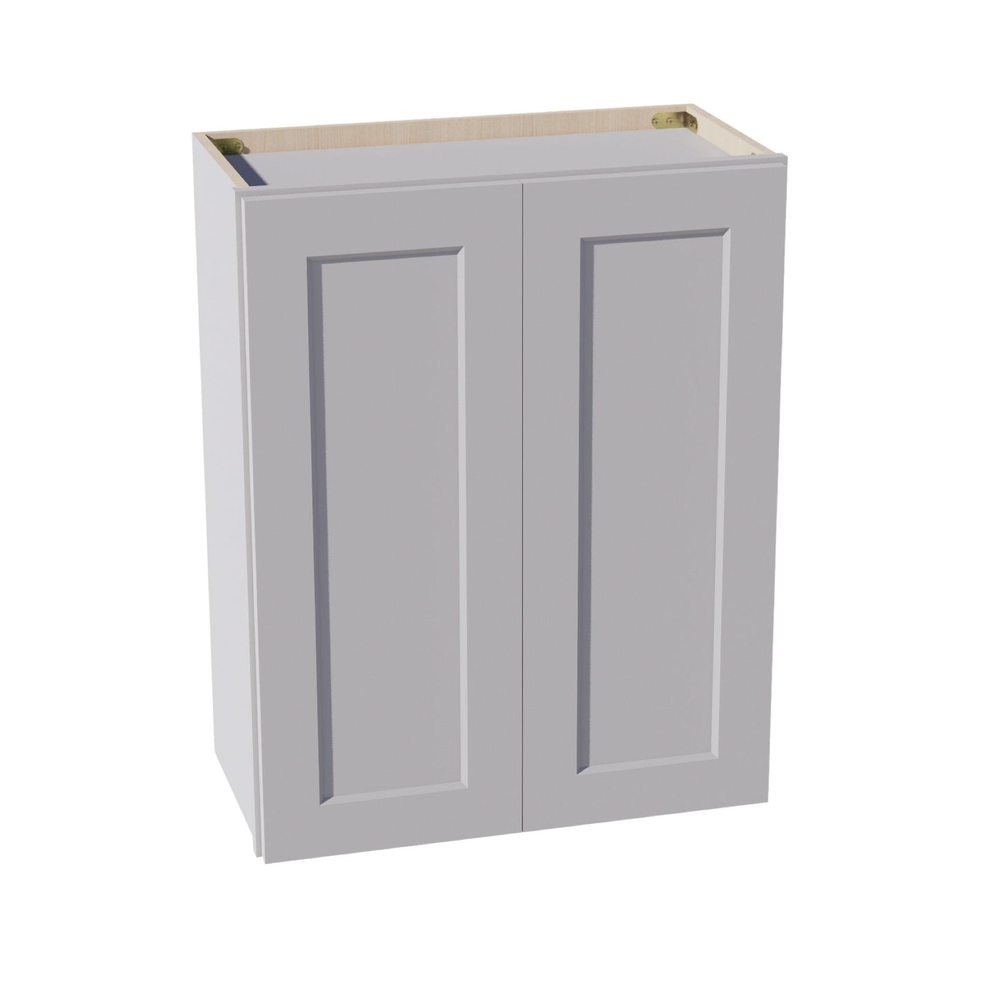 HA-W2430: Ash Gray Shaker 24"W x 30"H 2 Doors & 2 Shelves Standard Wall Cabinet
