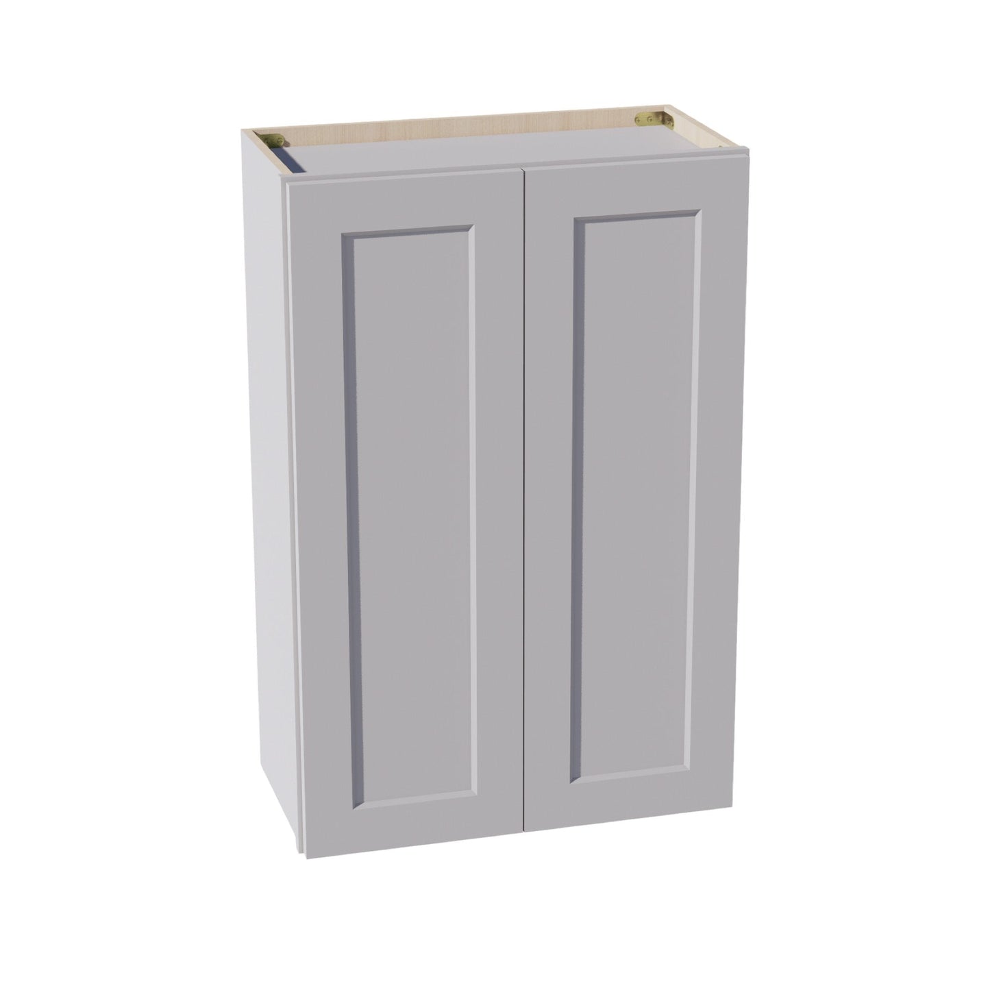 HA-W2436: Ash Gray Shaker 24"W x 36"H 2 Doors & 2 Shelves Standard Wall Cabinet