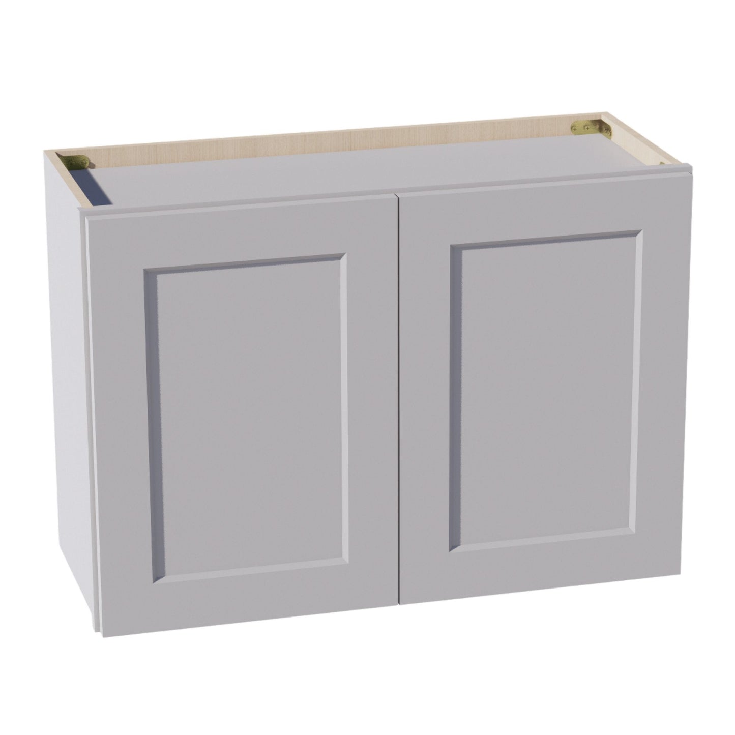 HA-W3021: Ash Gray Shaker 30"W x 21"H 2 Doors Standard Wall Bridge Cabinet