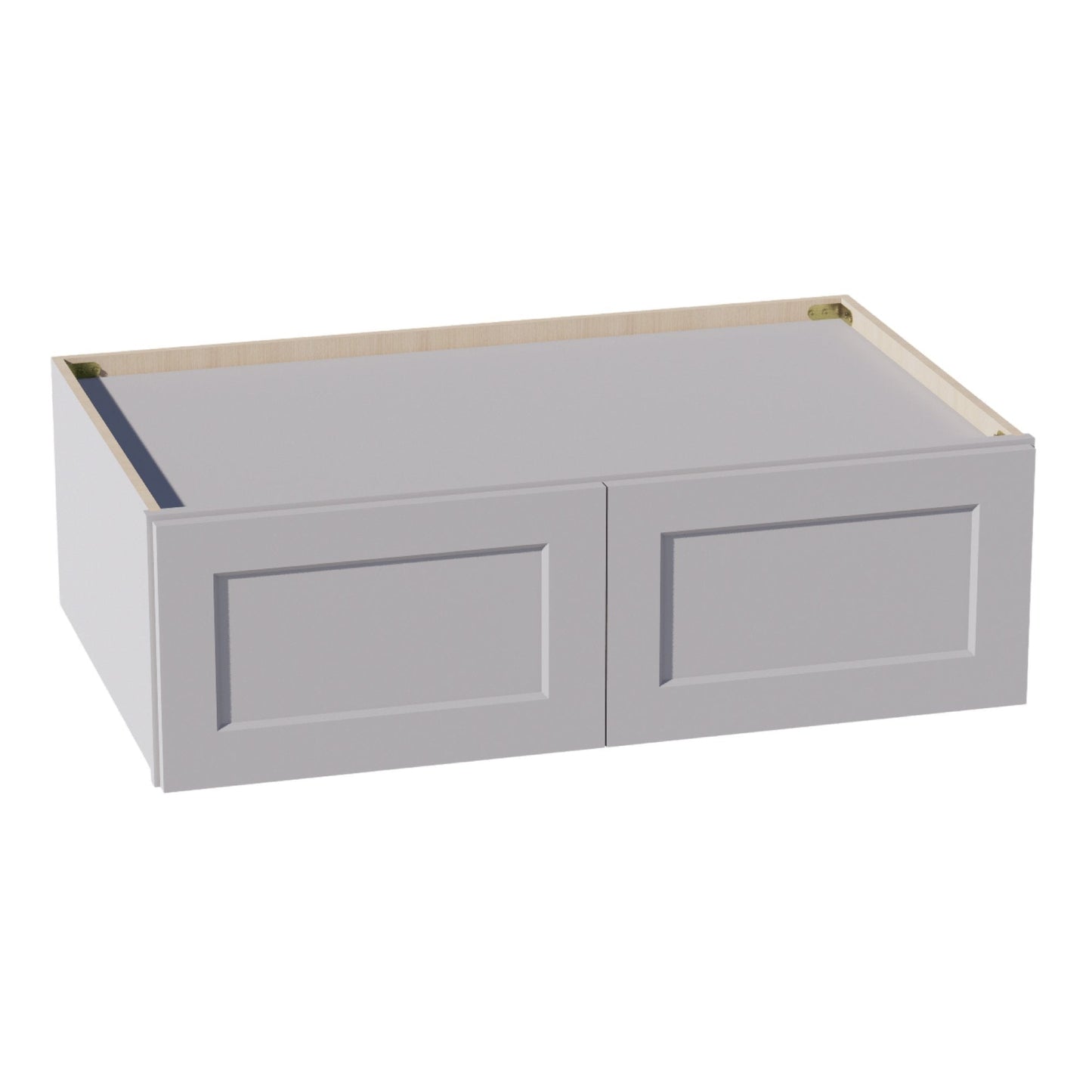 HA-W331224: Ash Gray Shaker 33"W x 12"H x 24"D 2 Doors Standard Bridge Wall Cabinet