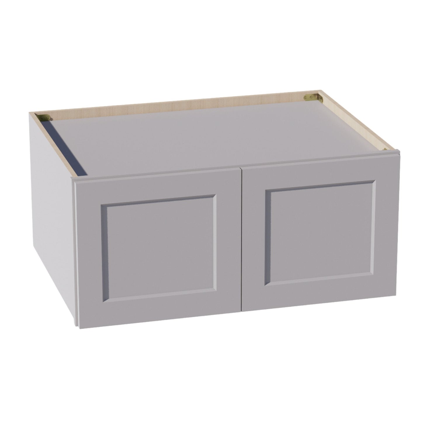 HA-W331524: Ash Gray Shaker 33"W x 15"H x 24"D 2 Doors Standard Bridge Wall Cabinet