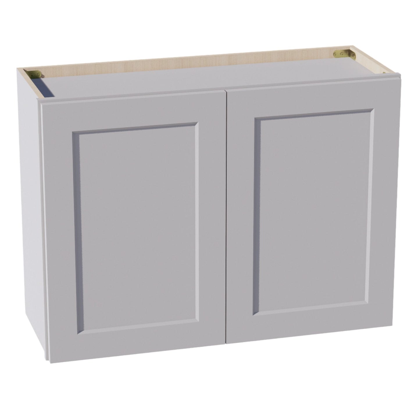 HA-W3324: Ash Gray Shaker 33"W x 24"H 2 Doors Standard Wall Bridge Cabinet