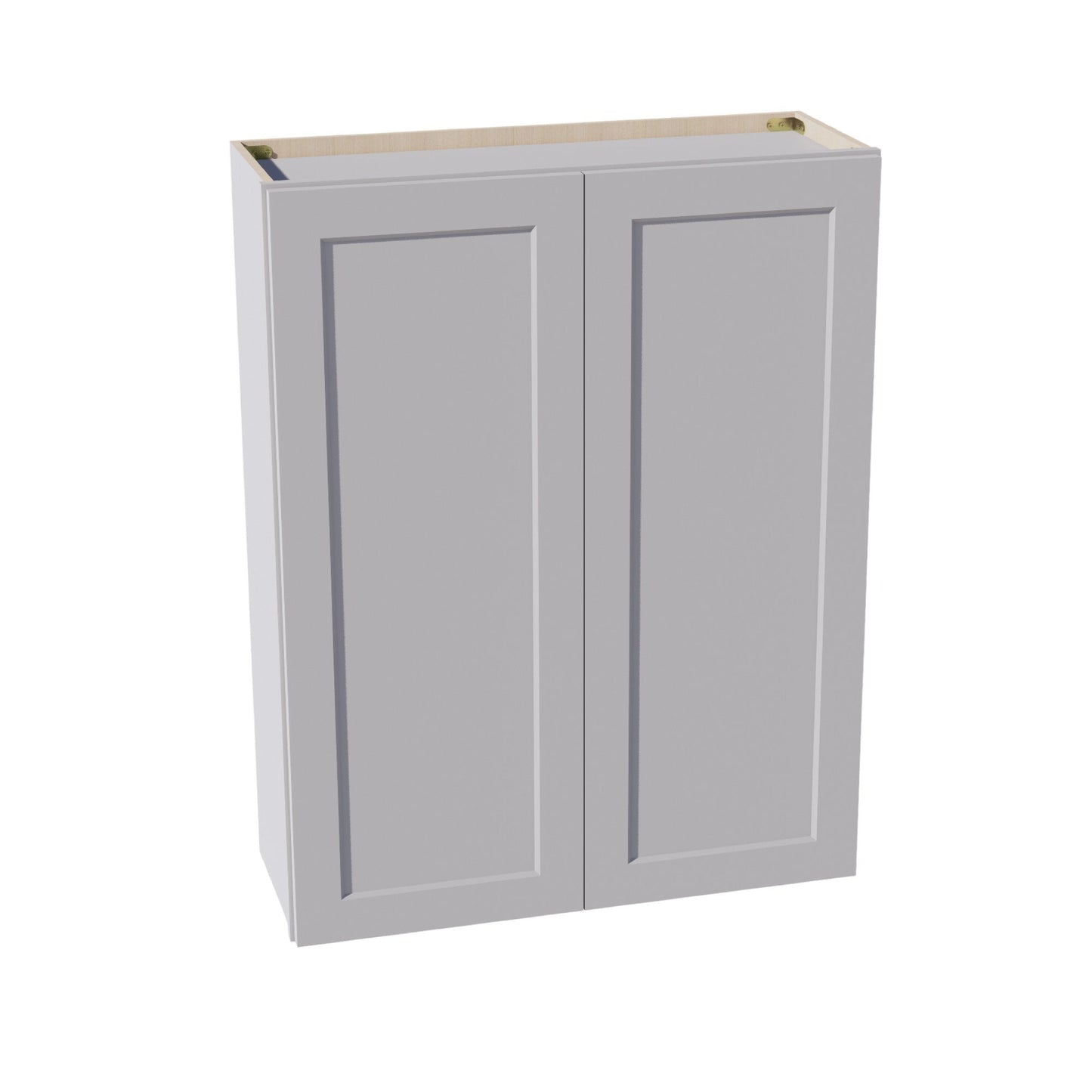 HA-W3342: Ash Gray Shaker 33"W x 42"H 2 Doors & 3 Shelves Standard Wall Cabinet
