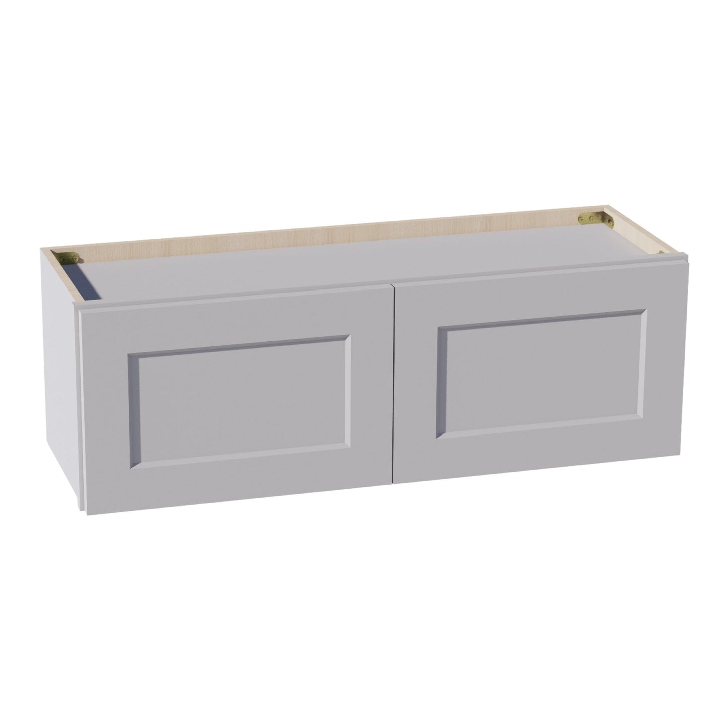 HA-W3612: Ash Gray Shaker 36"W x 12"H 2 Doors Standard Wall Bridge Cabinet