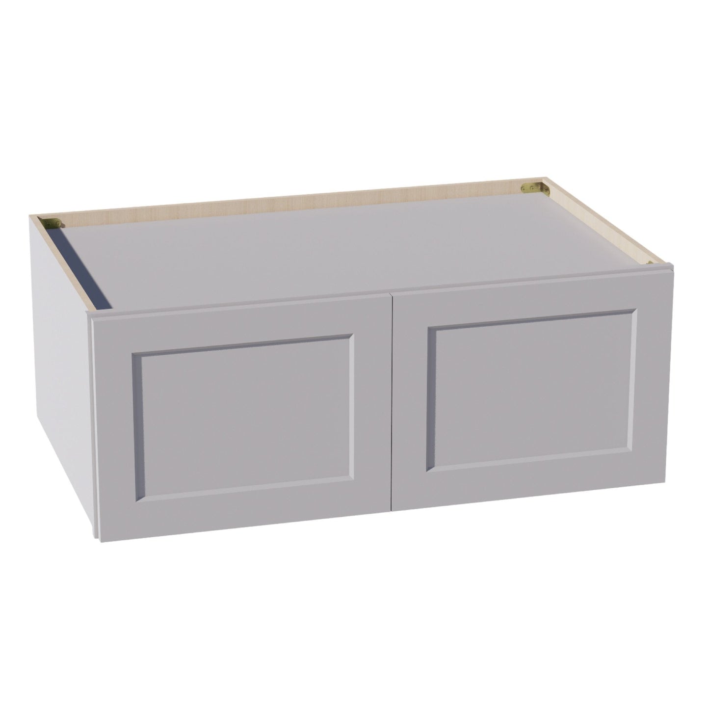 HA-W361524: Ash Gray Shaker 36"W x 15"H x 24"D 2 Doors Standard Bridge Wall Cabinet