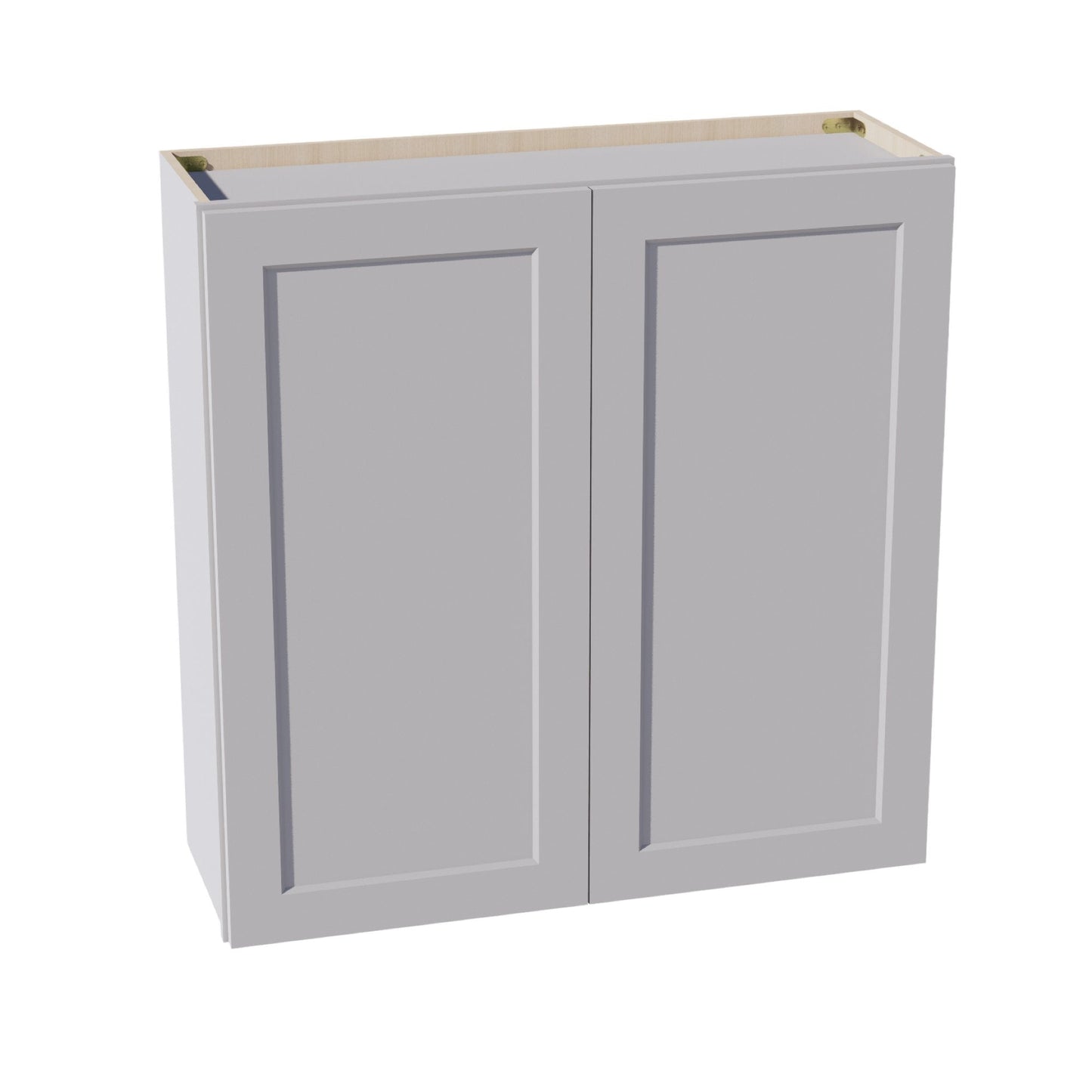 HA-W3636: Ash Gray Shaker 36"W x 36"H 2 Doors & 2 Shelves Standard Wall Cabinet