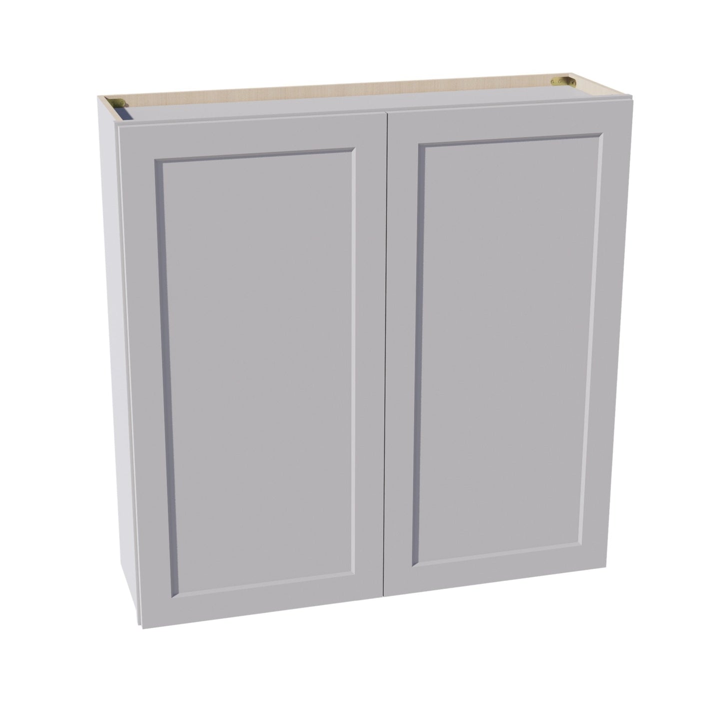 HA-W4242: Ash Gray Shaker 42"W x 42"H 2 Doors & 3 Shelves Standard Wall Cabinet