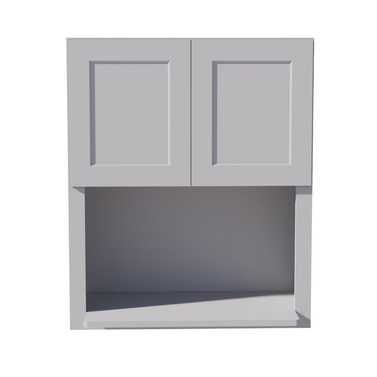 HA-WM3036: Ash Gray Shaker 30"W x 36"H 2 Doors Wall Built-in Microwave Cabinets