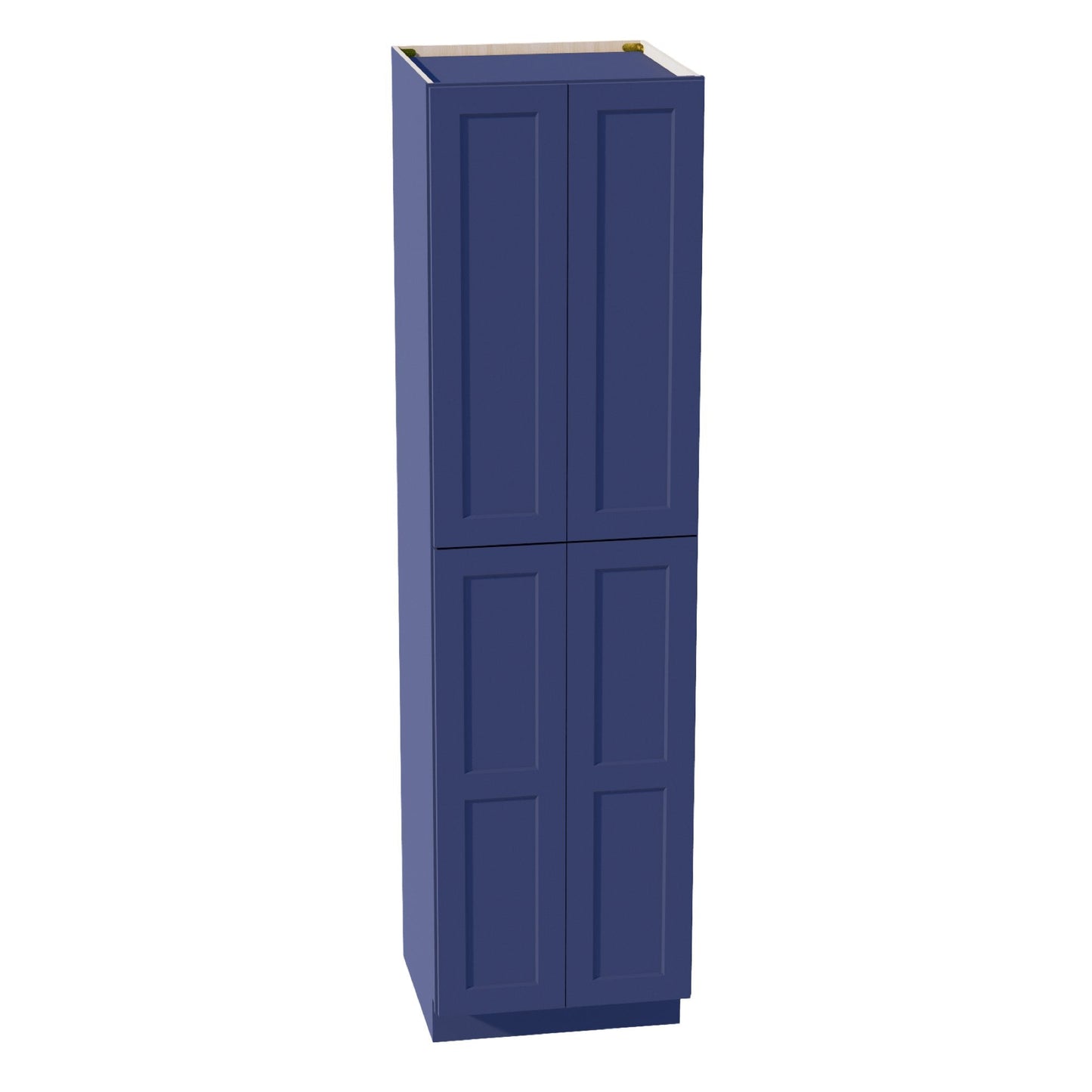 HB-TP2490: Indigo Blue Shaker 24"W x 90"H x 24"D 4 Door & 5 Shelves Tall Shelf Pantry Cabinets