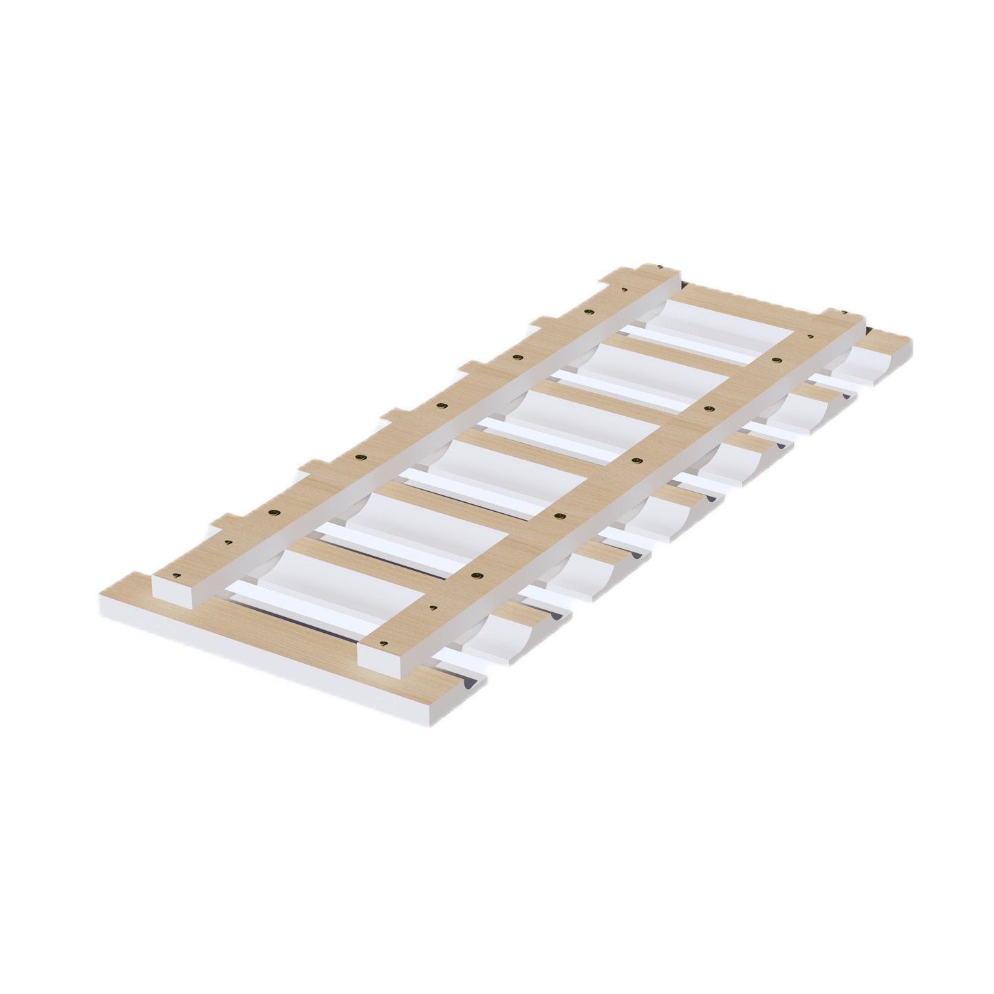 HF-GL30: Frost White Shaker 30"W x 1-1/2"H x 12"D Wall Glass Holder