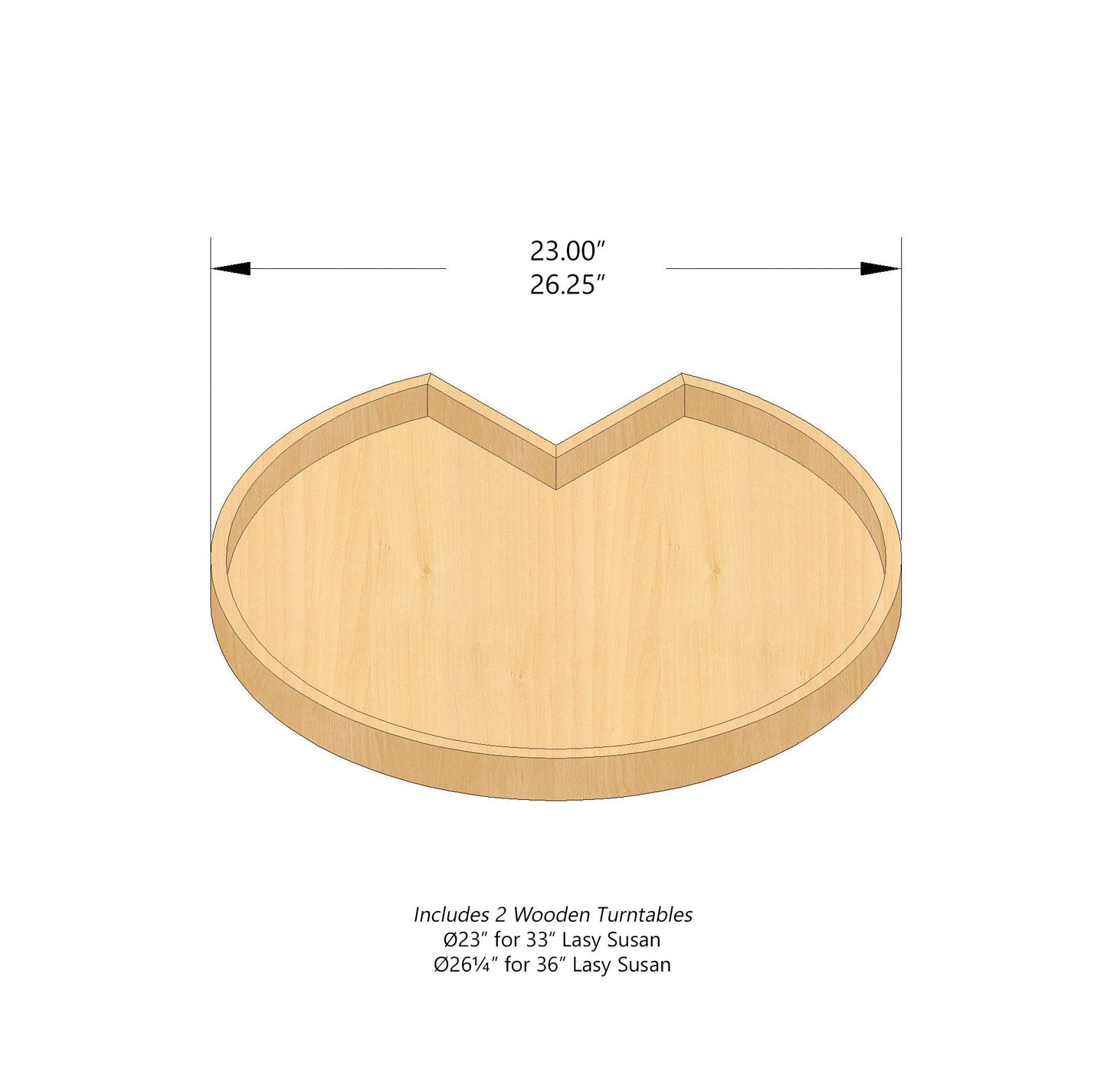 HF-LSB36: Frost White Shaker 36" 2 Doors Lazy Susan Corner Base Cabinet