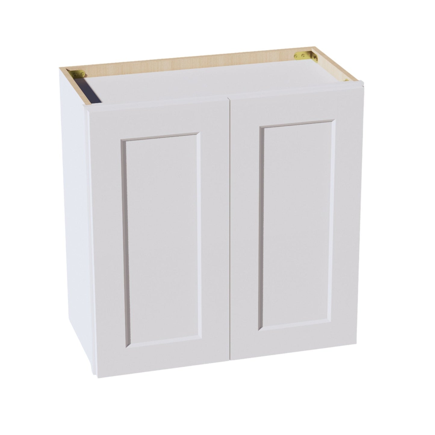 HF-W2424: Frost White Shaker 24"W x 24"H 2 Doors Standard Wall Bridge Cabinet