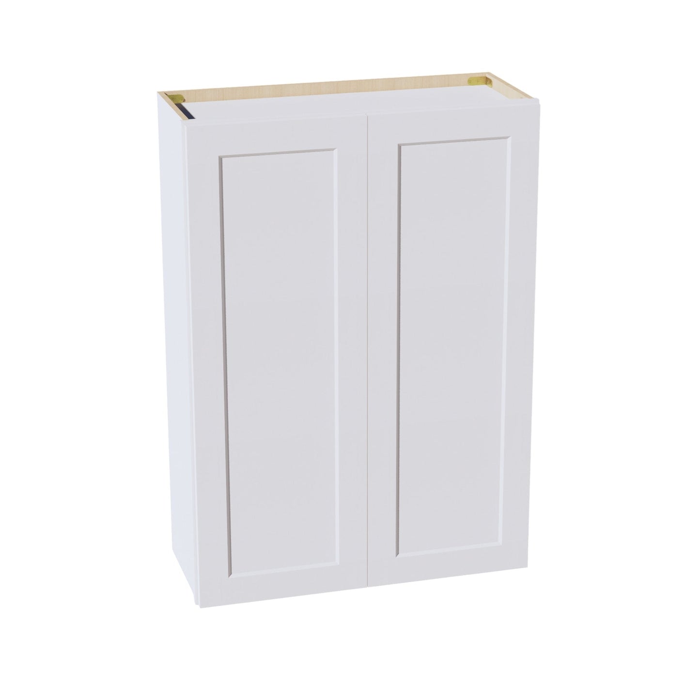 HF-W3042: Frost White Shaker 30"W x 42"H 2 Doors & 3 Shelves Standard Wall Cabinet