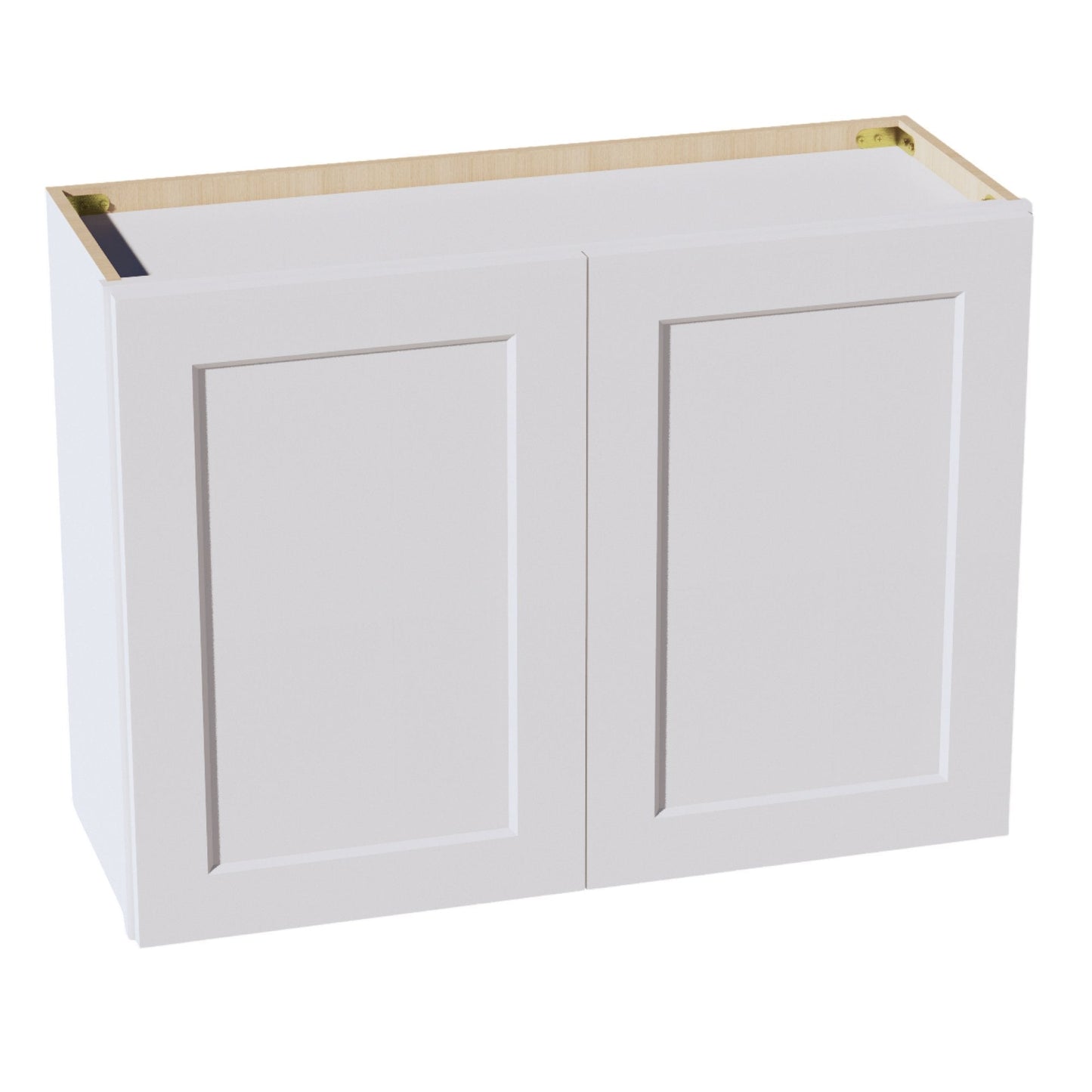HF-W3324: Frost White Shaker 33"W x 24"H 2 Doors Standard Wall Bridge Cabinet