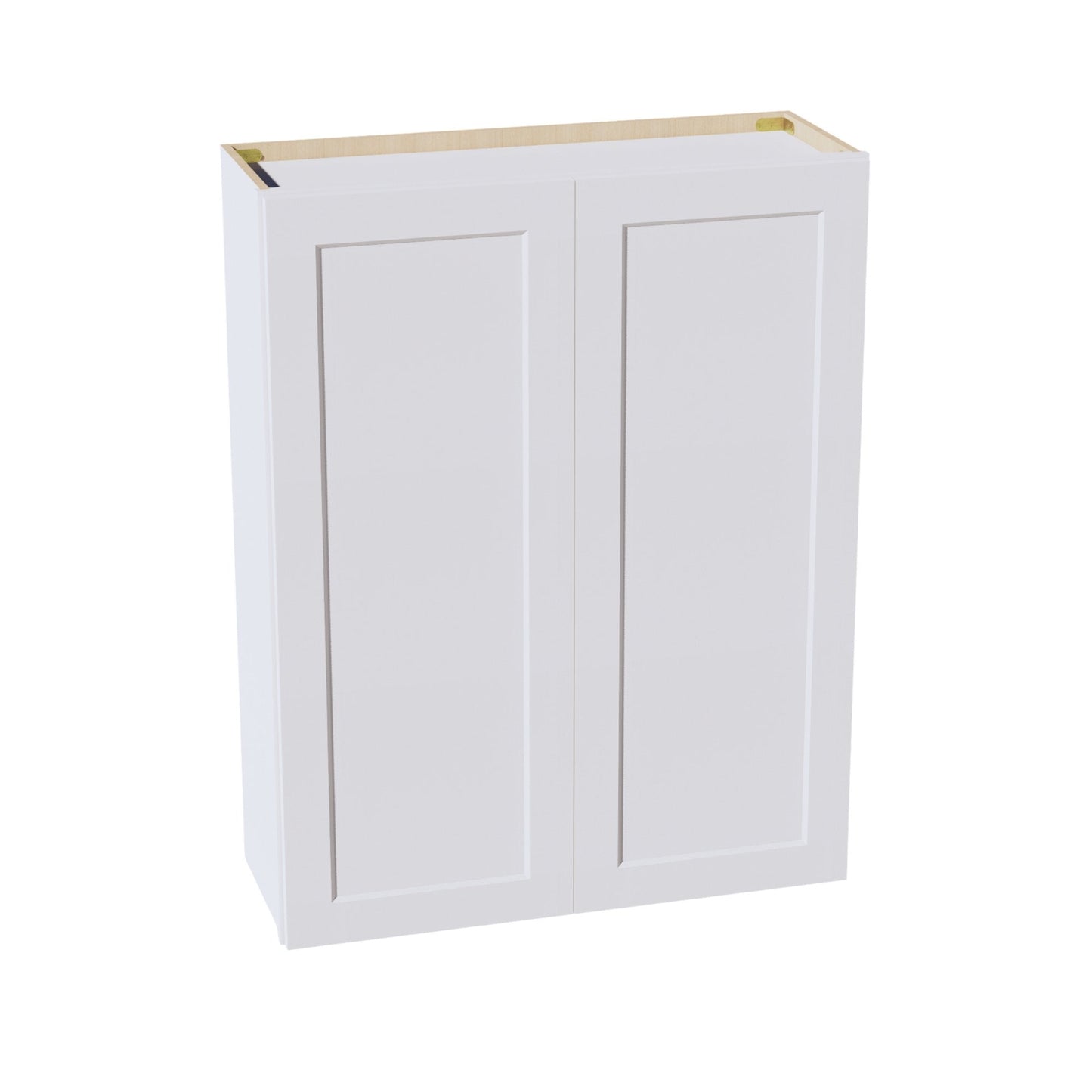 HF-W3342: Frost White Shaker 33"W x 42"H 2 Doors & 3 Shelves Standard Wall Cabinet