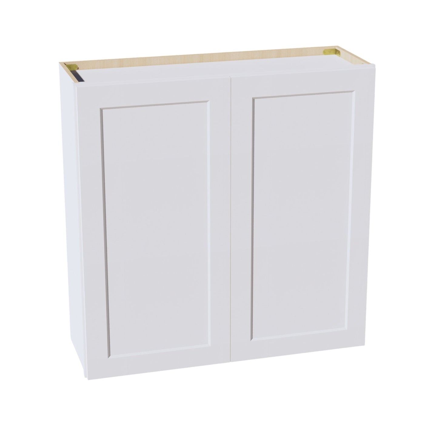 HF-W3636: Frost White Shaker 36"W x 36"H 2 Doors & 2 Shelves Standard Wall Cabinet