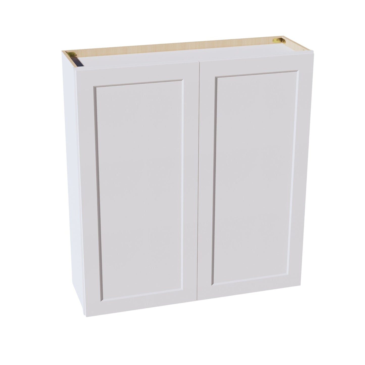 HF-W3942: Frost White Shaker 39"W x 42"H 2 Doors & 3 Shelves Standard Wall Cabinet