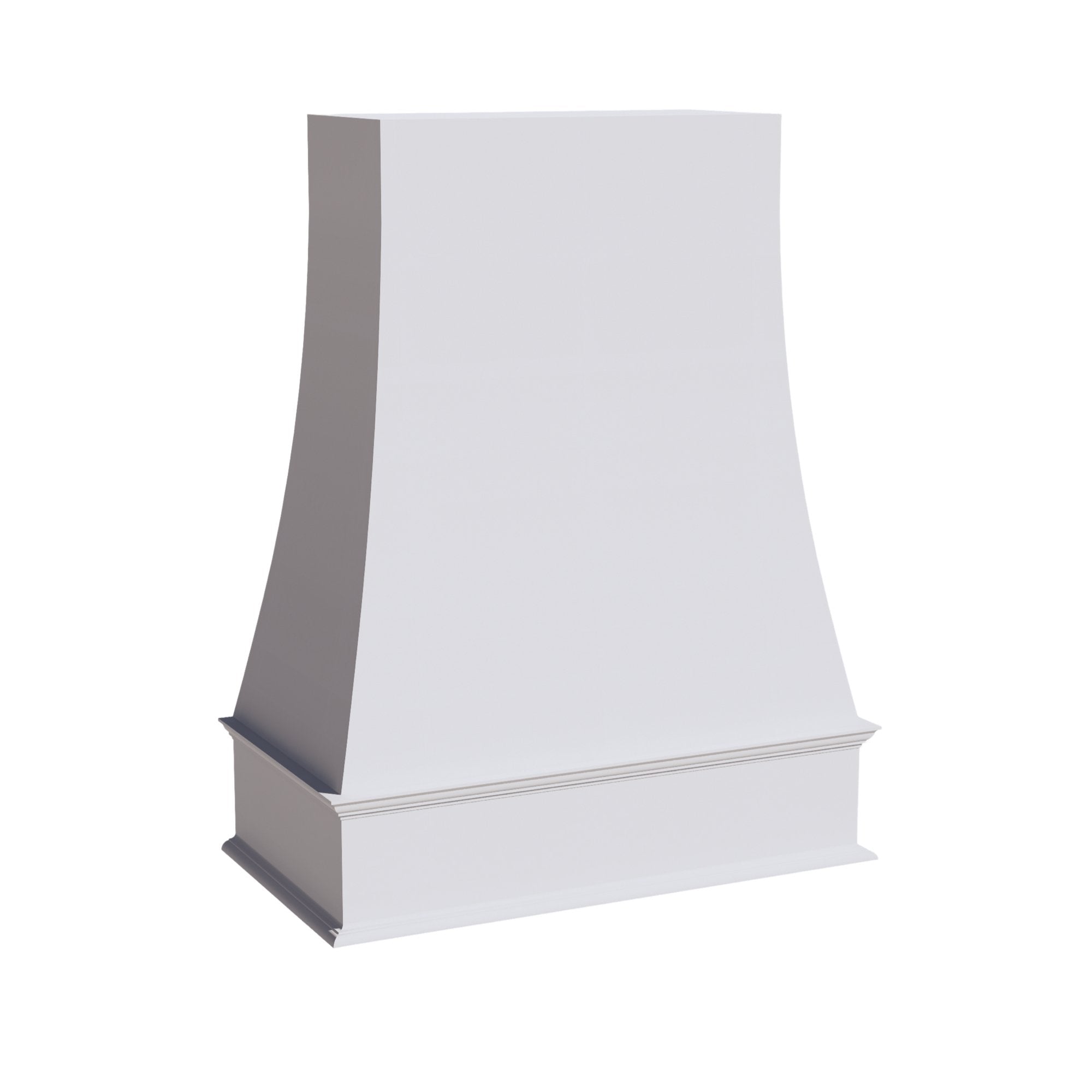 Shaker Wood Range Hood HF-WRH3648: Frost White Shaker 36"W x 48"H Wood Wall Mounted Range Hoo