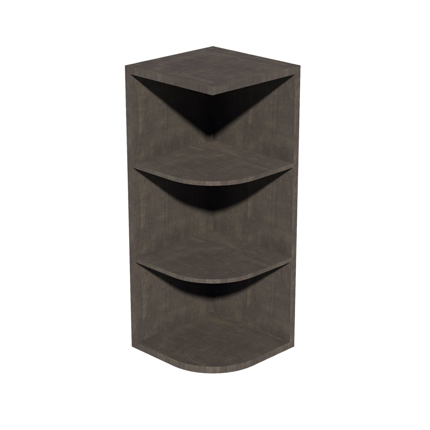 HG-OE1230: Dark Gray Shaker 12"W x 30"H 4 Shelves Wall End Shelf Cabinet