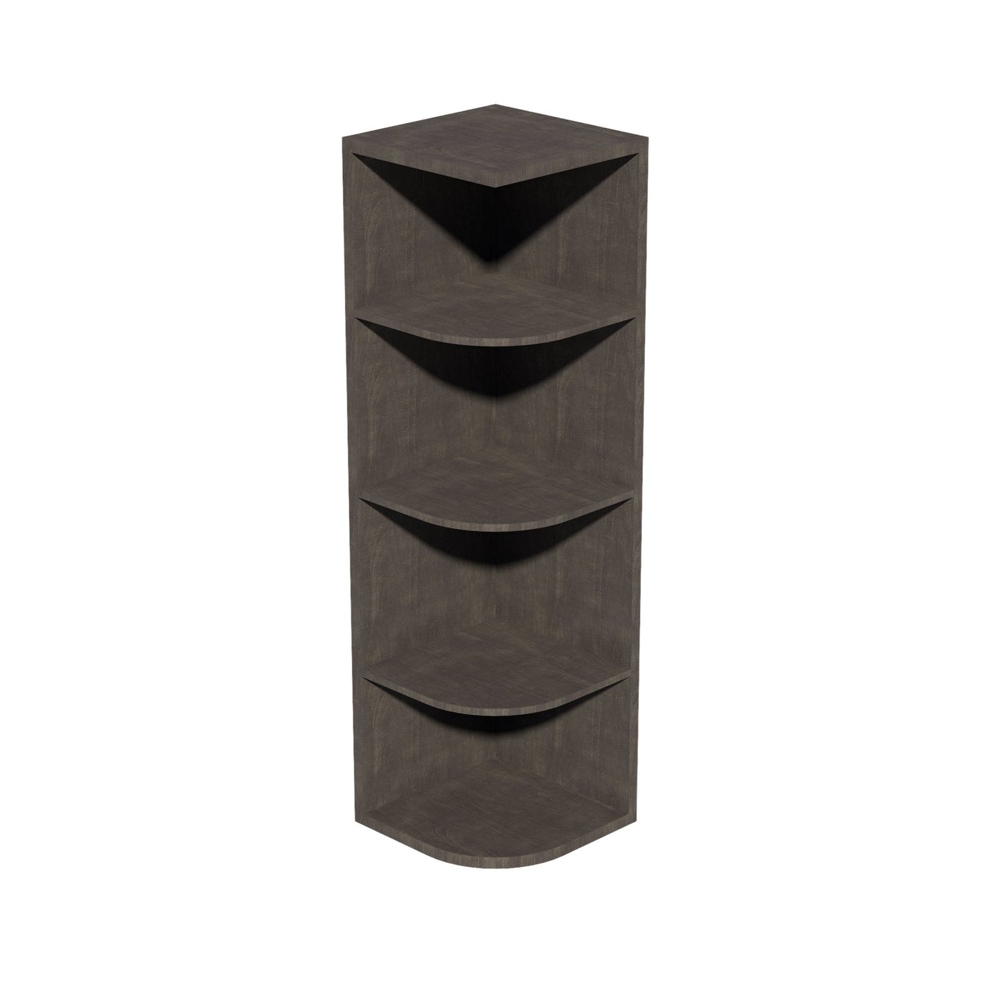 HG-OE1242: Dark Gray Shaker 12"W x 42"H 4 Shelves Wall End Shelf Cabinet