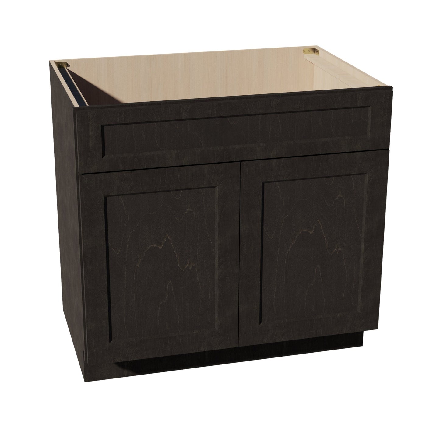 HG-SB36: Dark Gray Shaker 36" 2 Doors 1 False Drawer Sink Base Cabinet