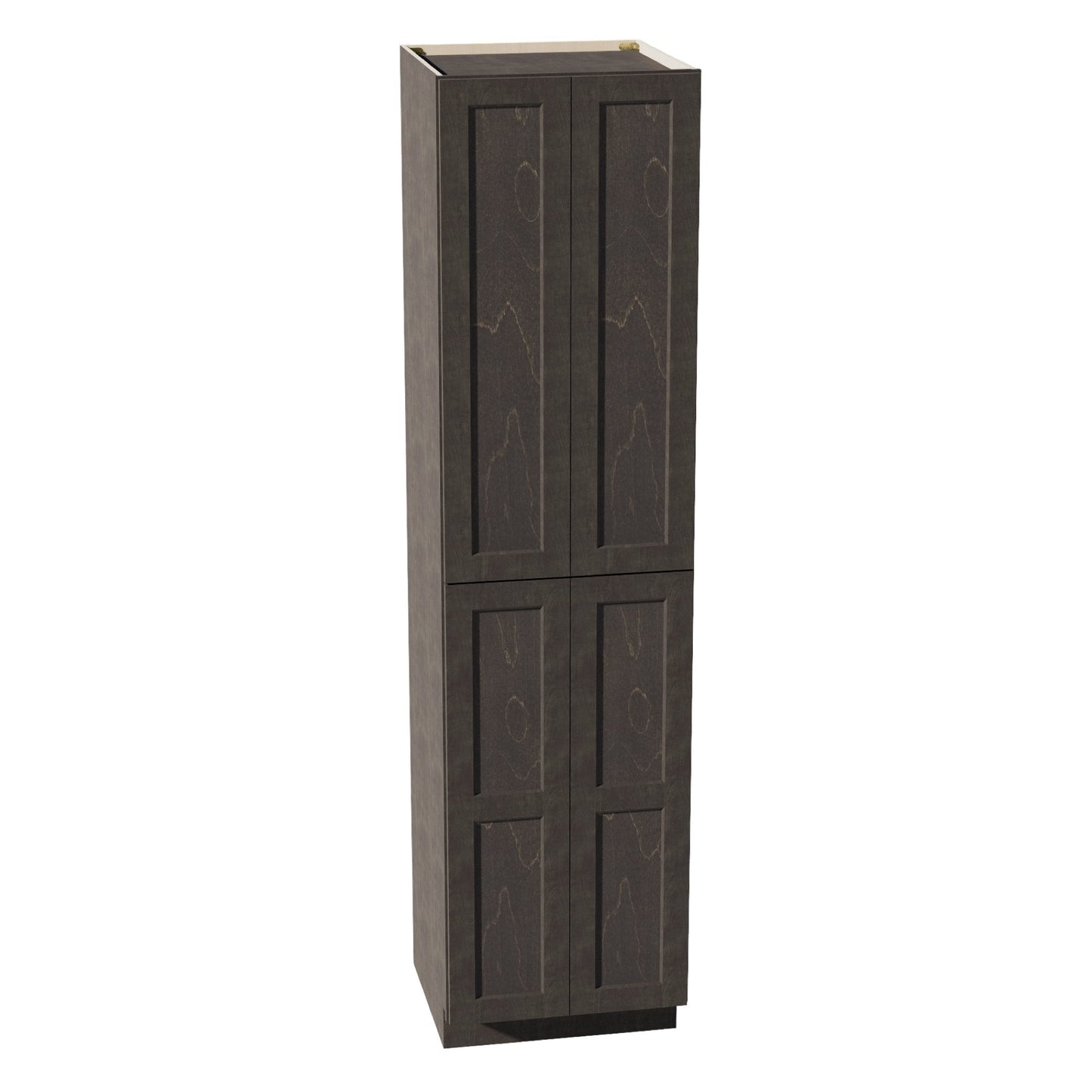 HG-TP2496: Dark Gray Shaker 24"W x 96"H x 24"D 4 Door & 6 Shelves Tall Shelf Pantry Cabinets