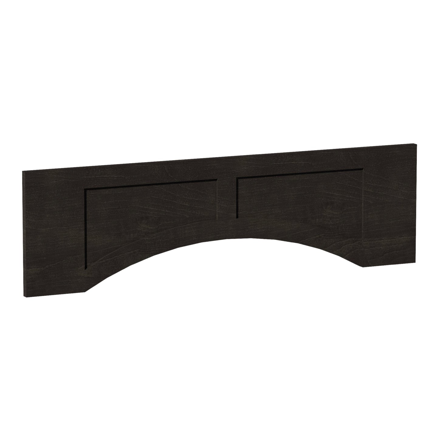 HG-VARP42: Dark Gray Shaker 42"W x 12"H x 3/4"D Arched Valance with Raised Panel
