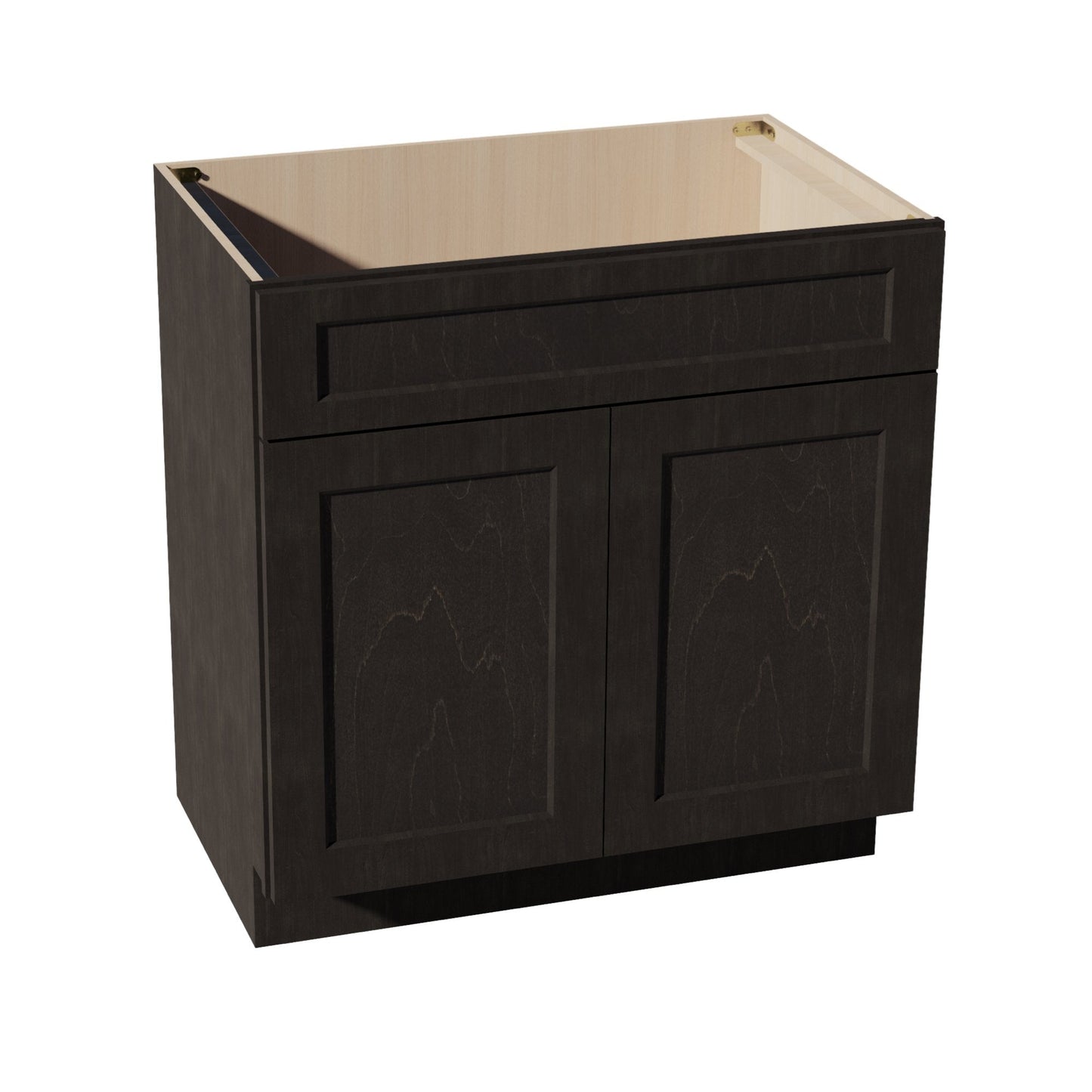 HG-VSB3321: Dark Gray Shaker 33"W x 34-1/2"H x 21"D 2 Doors & 1 False Drawer Vanity Sink Base Cabinets