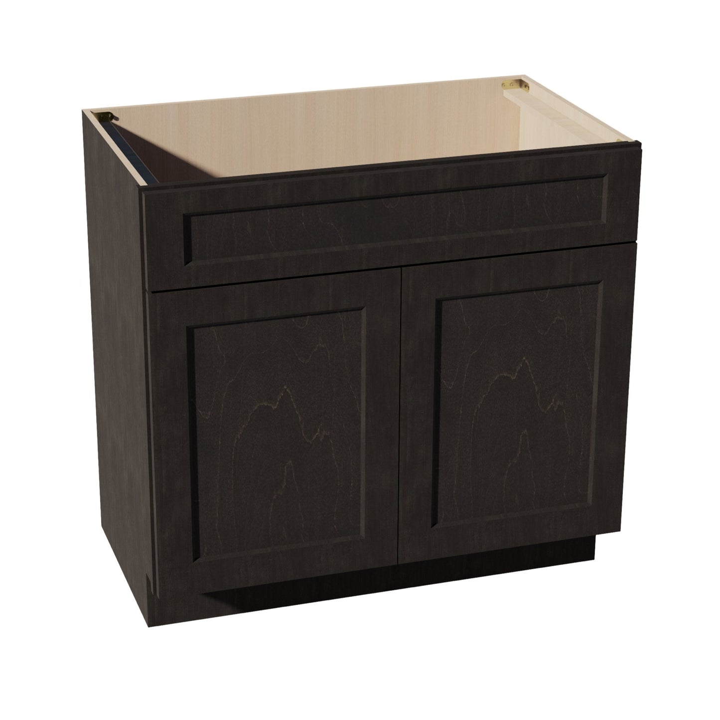 HG-VSB3621: Dark Gray Shaker 36"W x 34-1/2"H x 21"D 2 Doors & 1 False Drawer Vanity Sink Base Cabinets