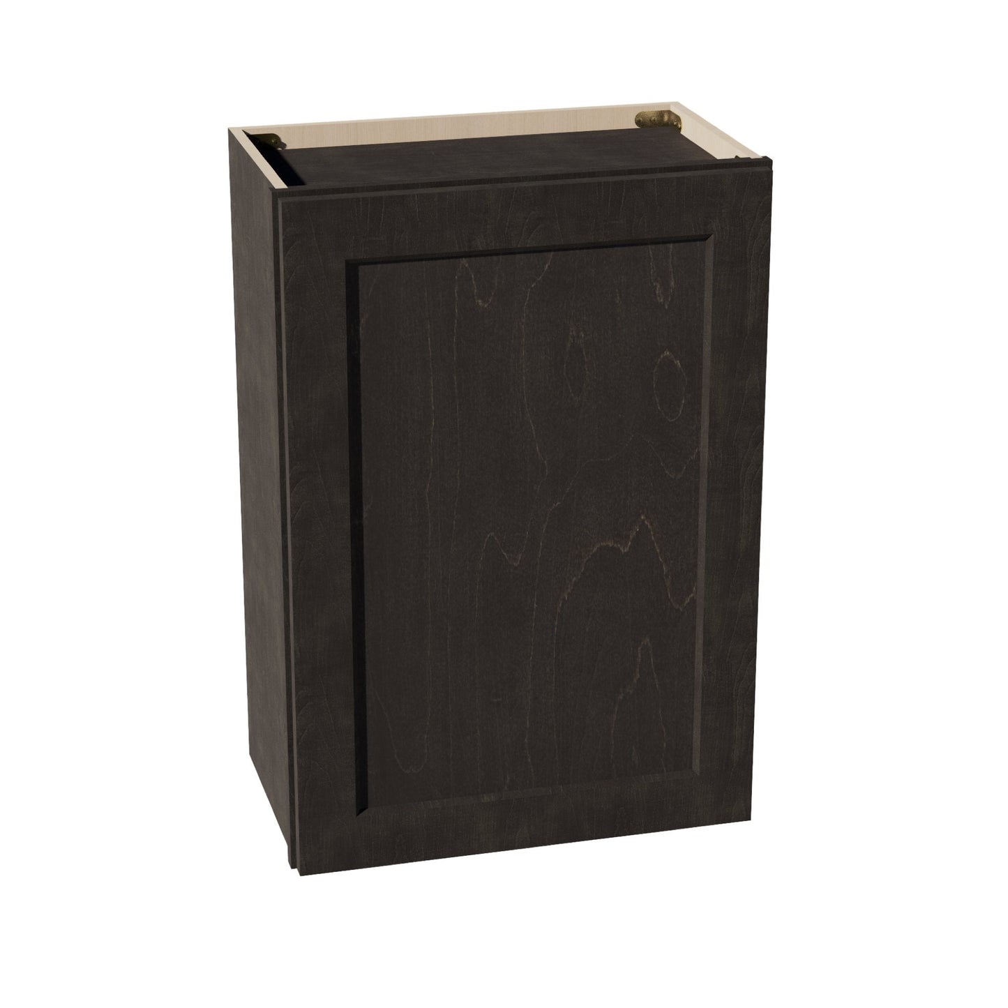 HG-W2130: Dark Gray Shaker 21"W x 30"H 1 Door & 2 Shelves Standard Wall Cabinet