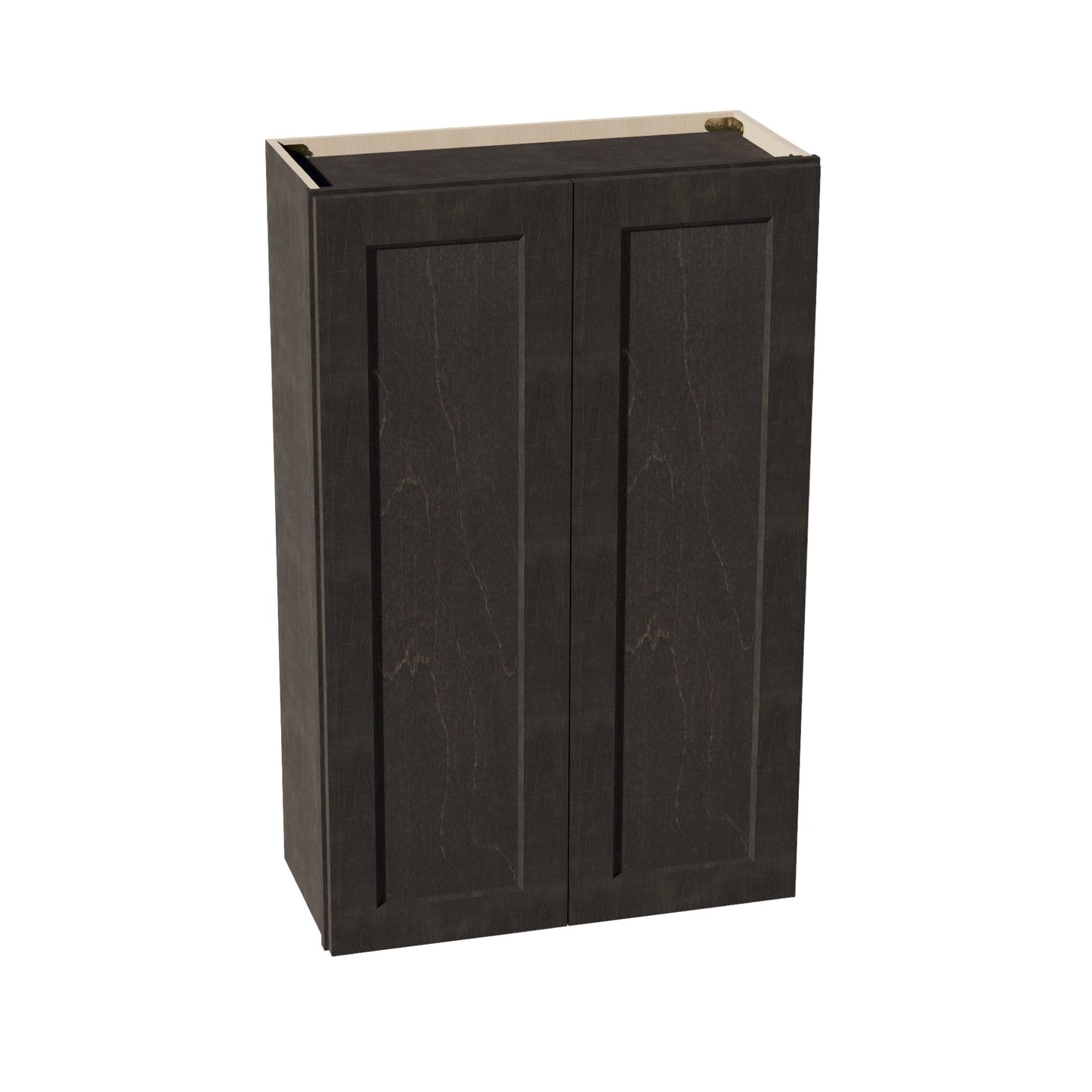 HG-W2742: Dark Gray Shaker 27"W x 42"H 2 Doors & 3 Shelves Standard Wall Cabinet