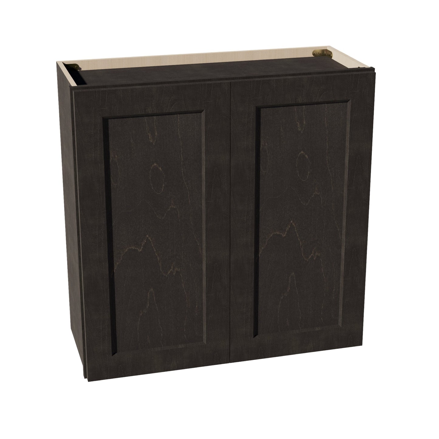HG-W3030: Dark Gray Shaker 30"W x 30"H 2 Doors & 2 Shelves Standard Wall Cabinet