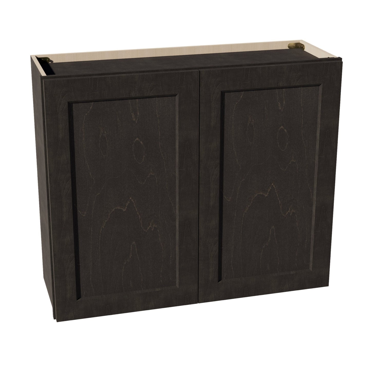HG-W3630: Dark Gray Shaker 36"W x 30"H 2 Doors & 2 Shelves Standard Wall Cabinet