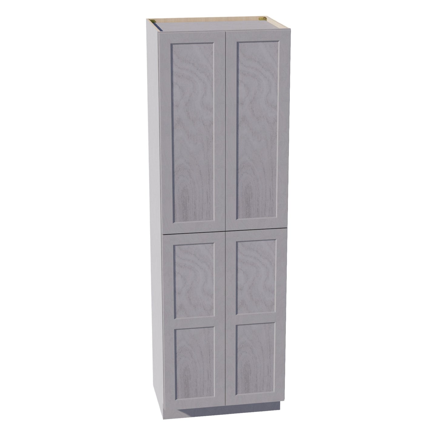 HLG-TP3096: Light Gray Shaker 30"W x 96"H x 24"D 2 Doors & 6 Shelves Tall Shelf Pantry Cabinets