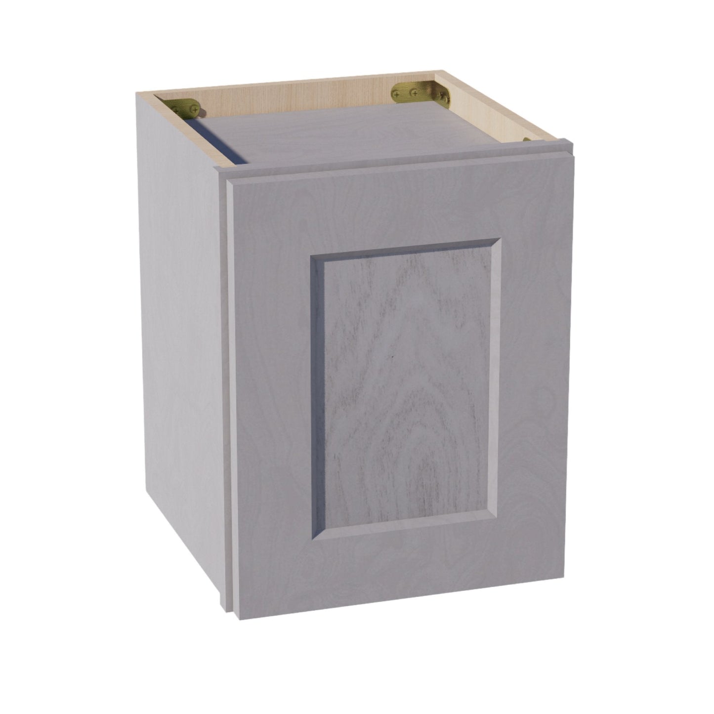 HLG-W1215: Light Gray Shaker 12"W x 15"H 1 Door Standard Wall Bridge Cabinet