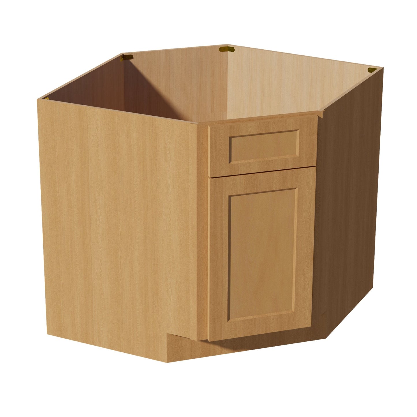 HT-DSB36: Timber Wood Shaker 36" 1 Door 1 False Drawer Corner Sink Base Cabinets