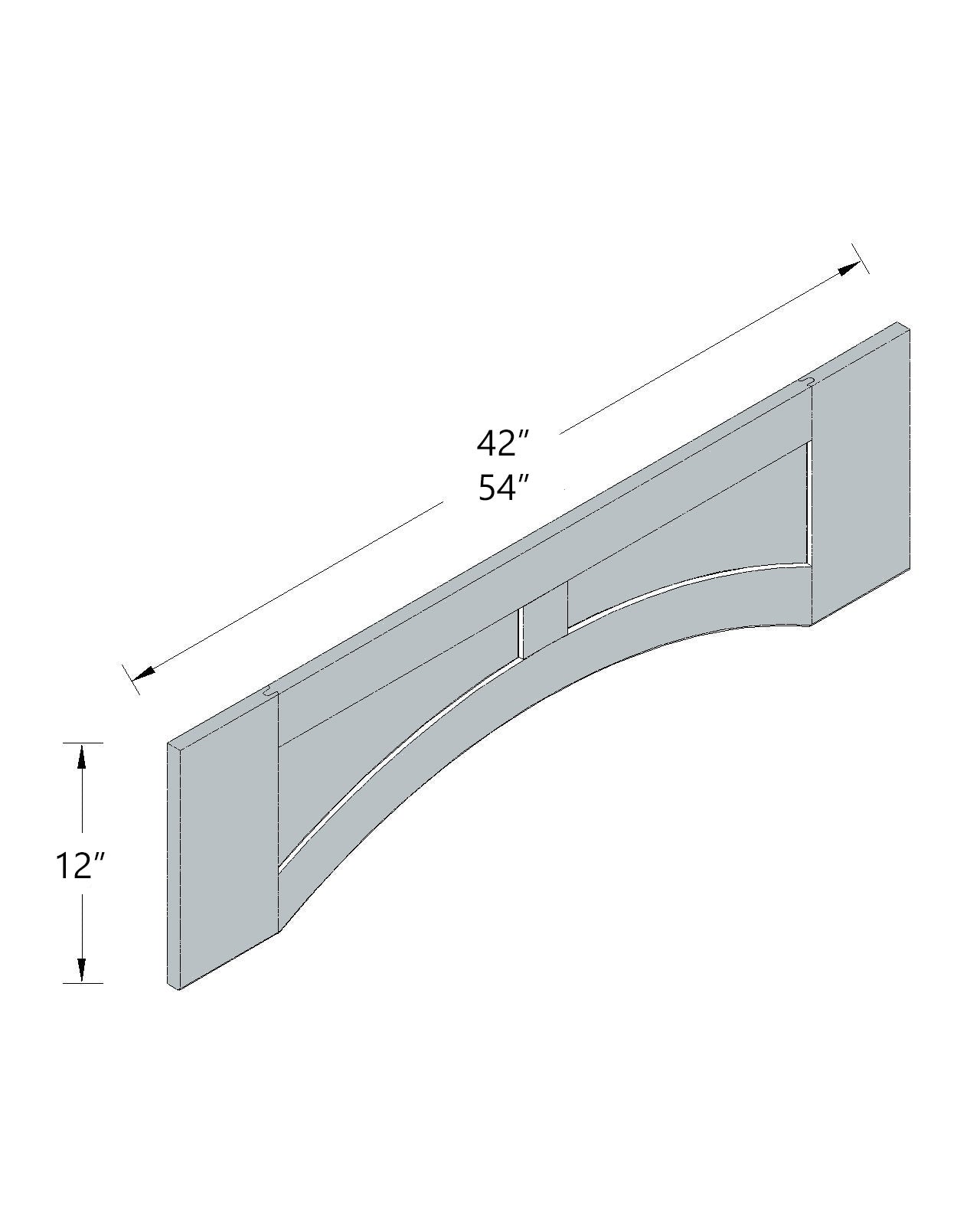 Raised Panel Arched Valance 1612