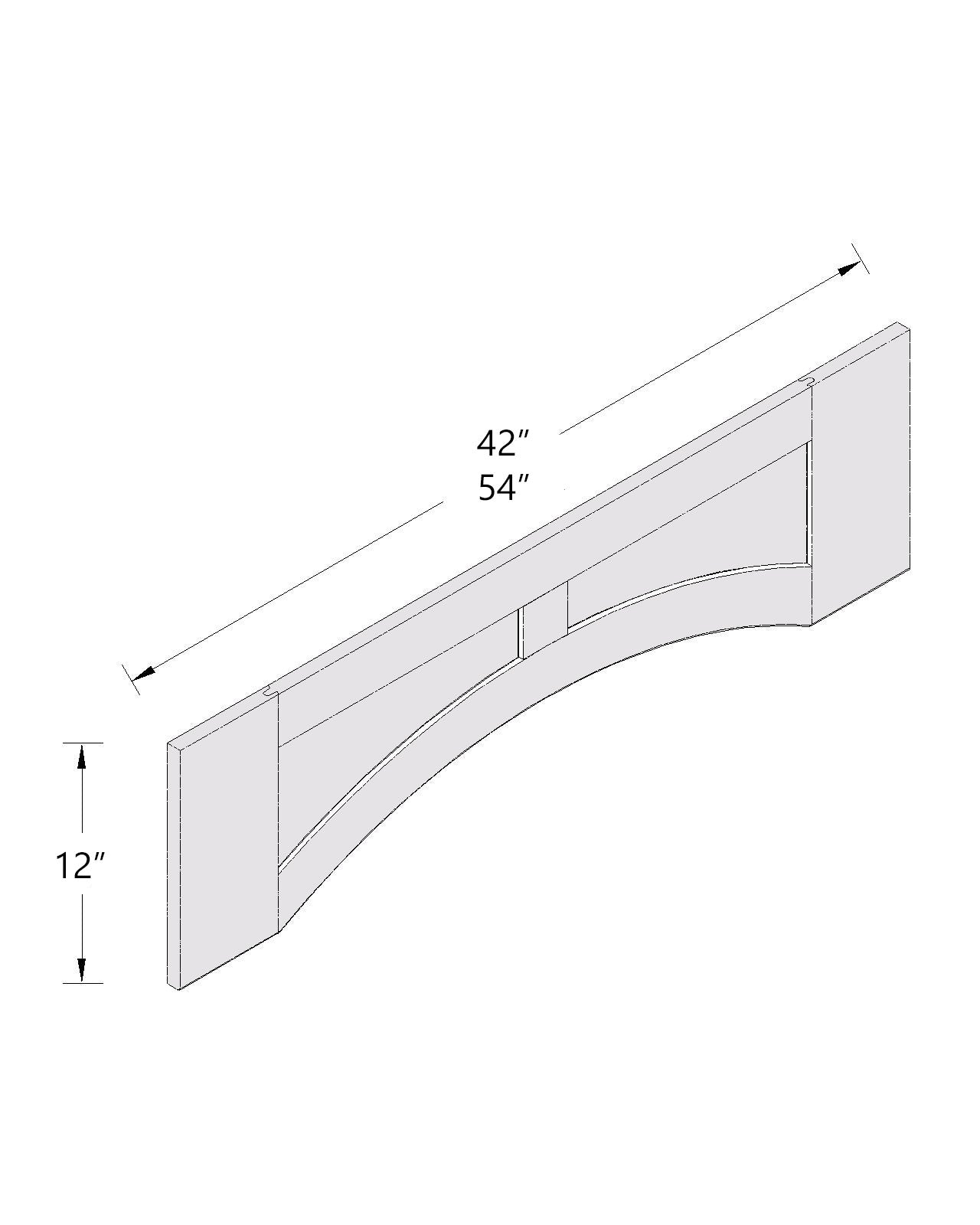 Raised Panel Arched Valance 8367