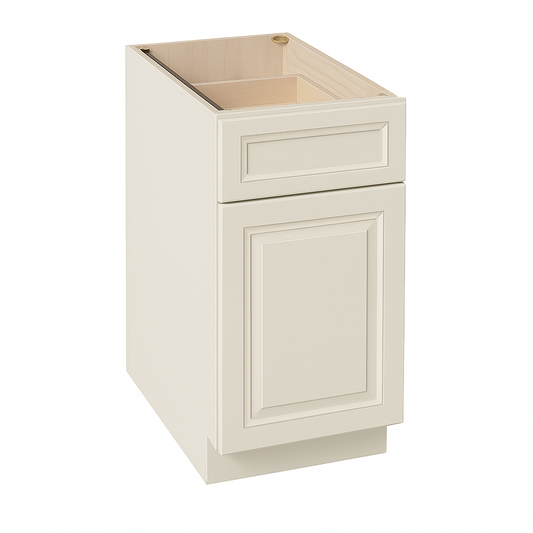DI-B21: Dallas Ivory Shaker 21" 1 Drawer 1 Door Standard Base Cabinet
