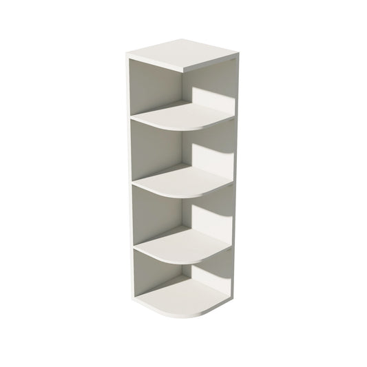 DI-OE1242: Dallas Ivory Shaker 12"W x 42"H 4 Shelves Wall End Shelf Cabinet