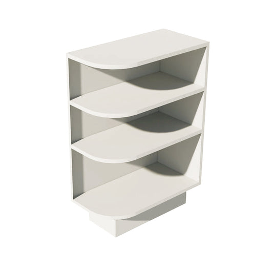 DI-BES12R: Dallas Ivory Shaker 12" 4 Shelves End Shelf Corner Base Cabinets (Right Open)