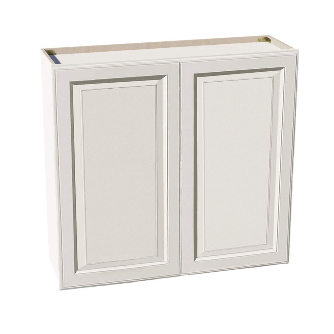 DI-W3936: Dallas Ivoryd Shaker 39"W x 36"H 2 Doors & 2 Shelves Standard Wall Cabinet
