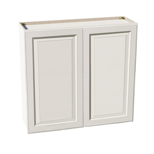 DI-W3936: Dallas Ivoryd Shaker 39"W x 36"H 2 Doors & 2 Shelves Standard Wall Cabinet