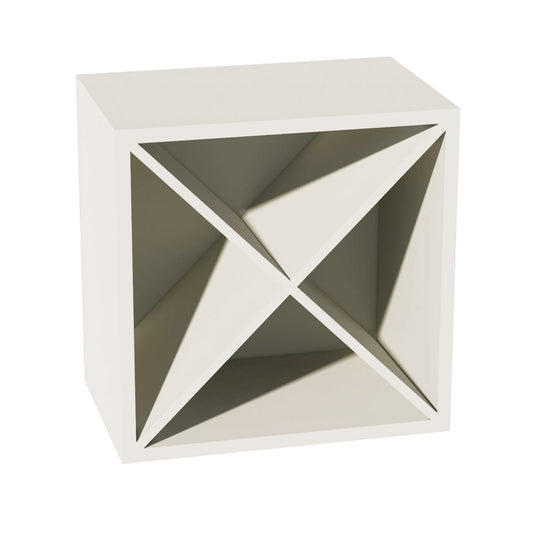 DI-WR1818: Dallas Ivory Shaker 18"W x 18"H x 12"D Wall Wine Rack Incl. Shelf